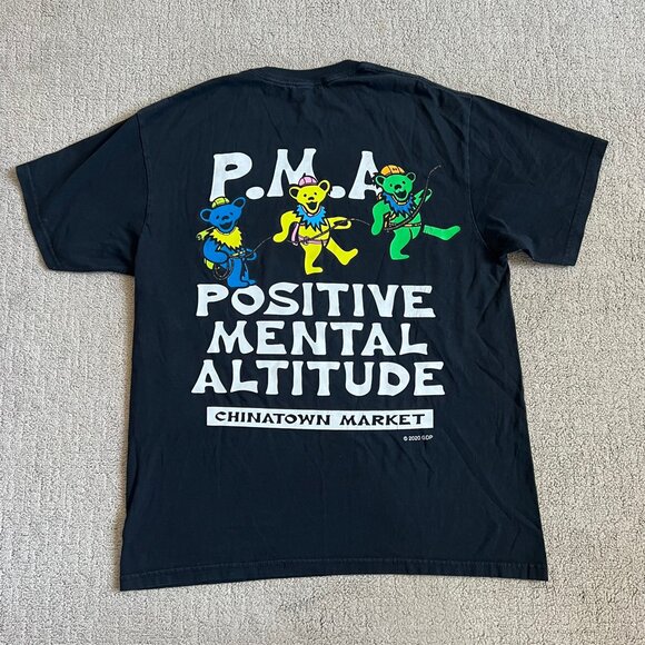 Chinatown Market x Grateful Dead Men’s PMA T Shirt Sz L Dancing Bear Black - Picture 9 of 12